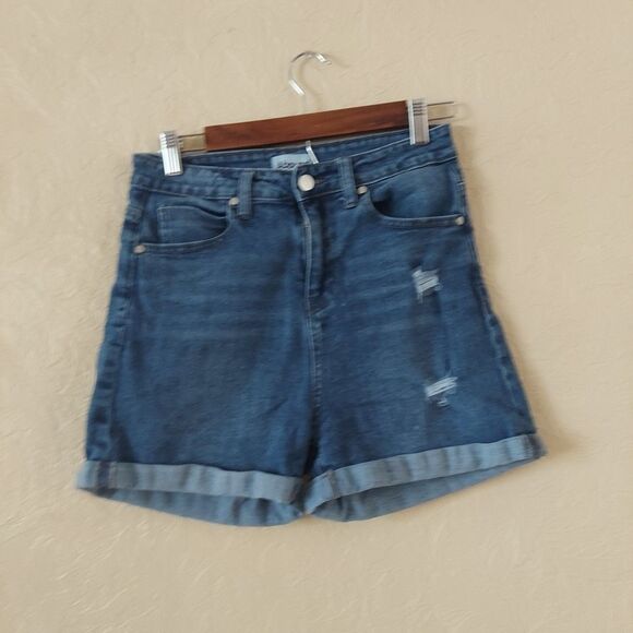 Abound High Rise Cuffed Denim Shorts Sz 28 - Picture 1 of 9